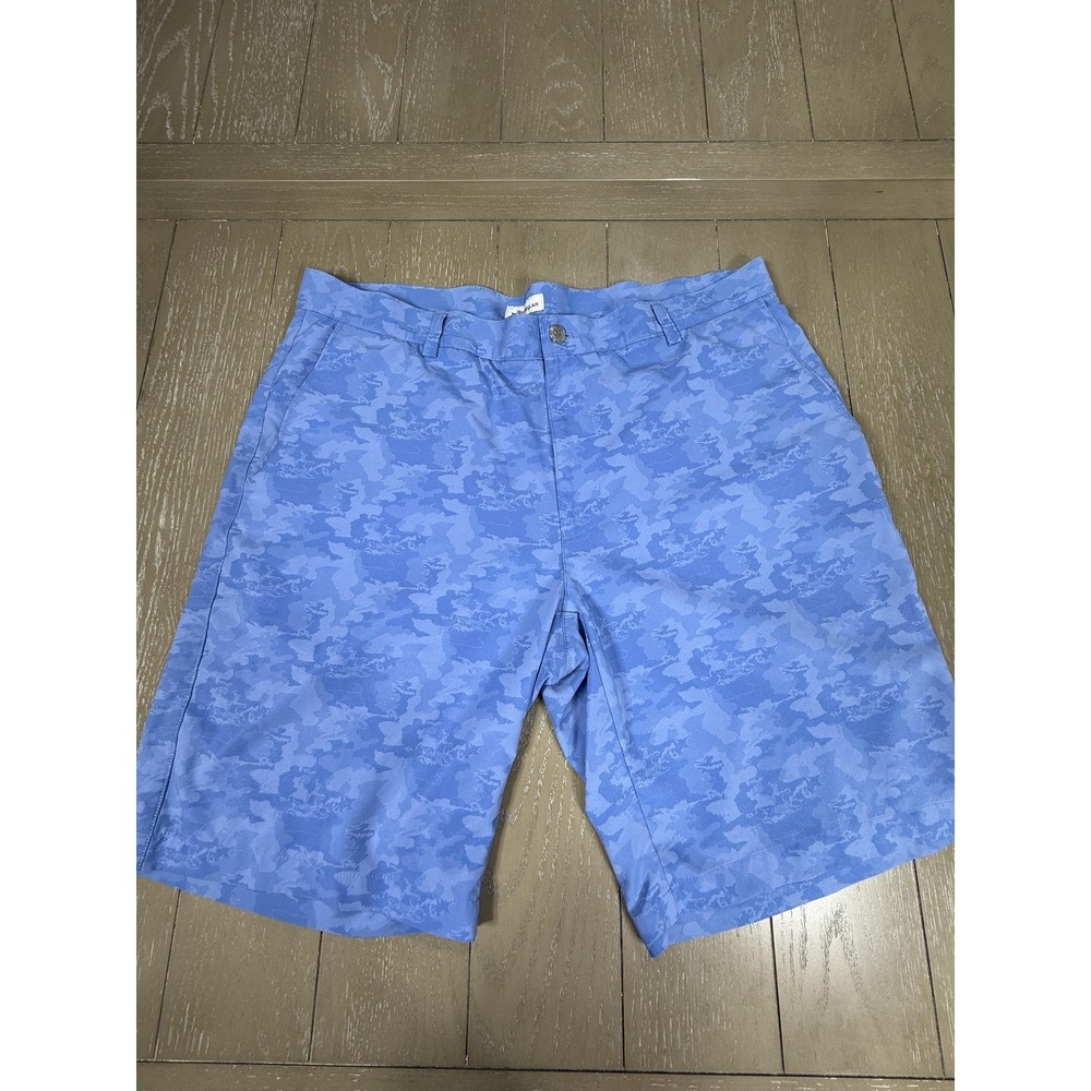 Peter Millar Shorts Mens 38 Blue Camo Golf‎ Chino Stretch Lightweight Casual